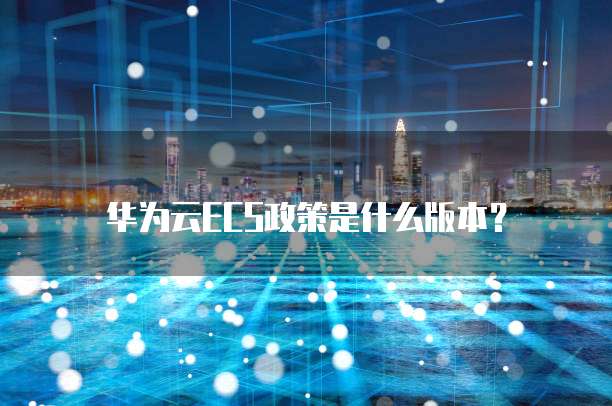 华为云ECS政策是什么版本？