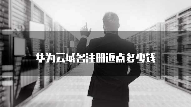 华为云域名注册返点多少钱