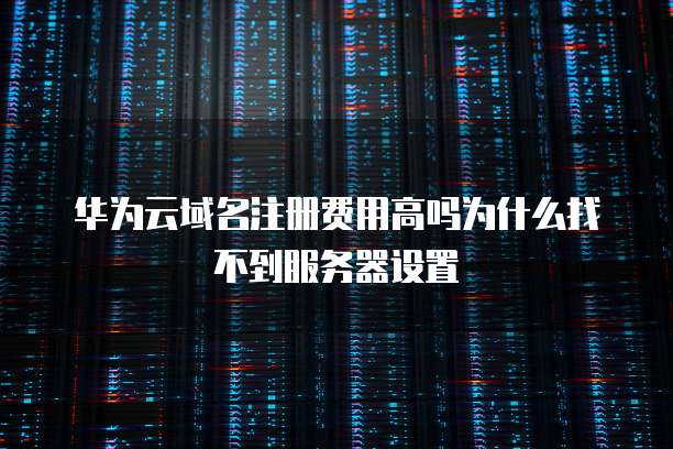 华为云域名注册费用高吗为什么找不到服务器设置