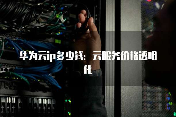 华为云ip多少钱:云服务价格透明化