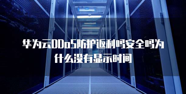 华为云DDoS防护返利吗安全吗为什么没有显示时间