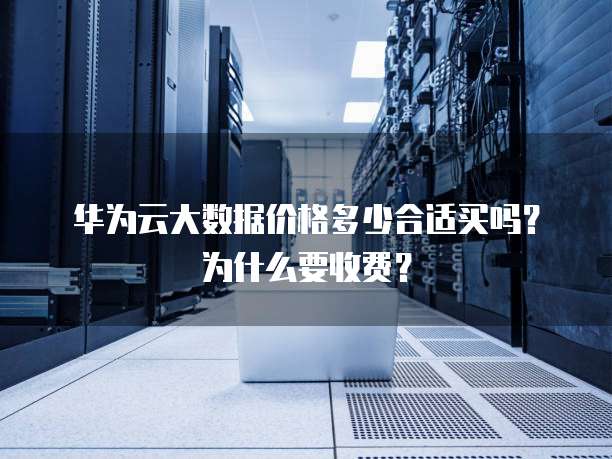华为云大数据价格多少合适买吗？为什么要收费？