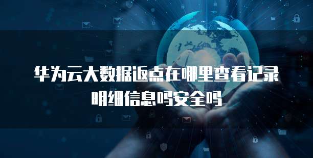 华为云大数据返点在哪里查看记录明细信息吗安全吗
