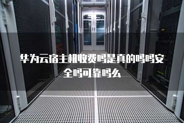华为云宿主机收费吗是真的吗吗安全吗可靠吗么