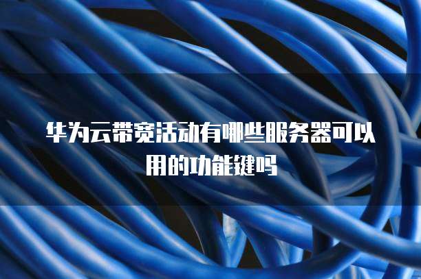 华为云带宽活动有哪些服务器可以用的功能键吗