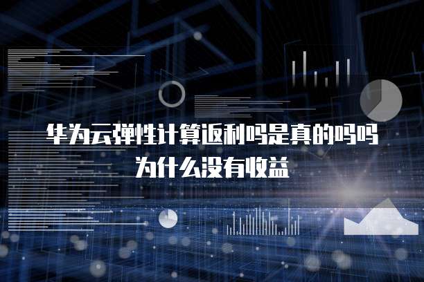 华为云弹性计算返利吗是真的吗吗为什么没有收益
