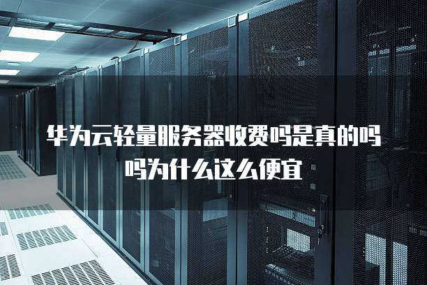 华为云轻量服务器收费吗是真的吗吗为什么这么便宜