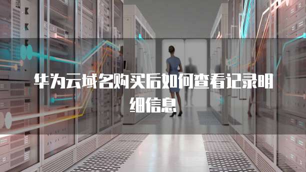 华为云域名购买后如何查看记录明细信息