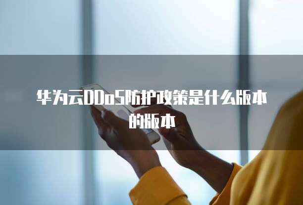 华为云DDoS防护政策是什么版本的版本
