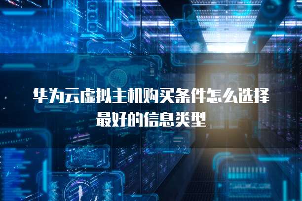 华为云虚拟主机购买条件怎么选择最好的信息类型