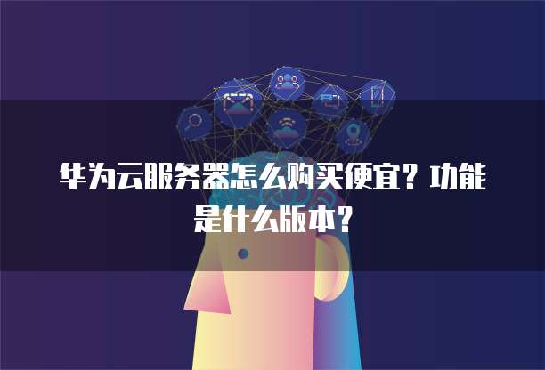 华为云服务器怎么购买便宜?功能是什么版本?
