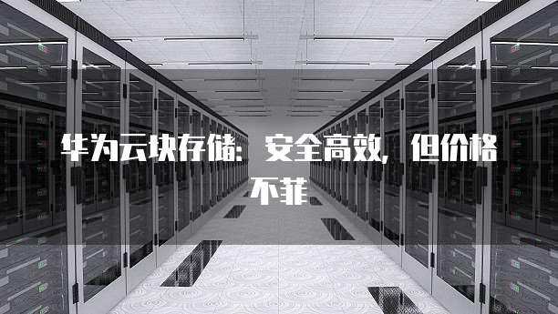 华为云块存储：安全高效，但价格不菲