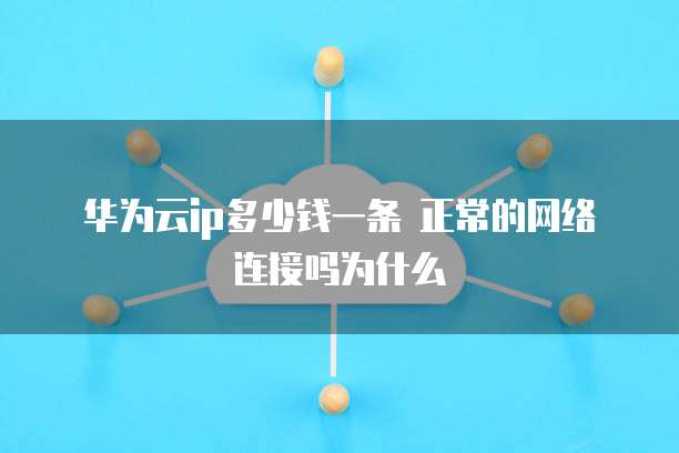 华为云ip多少钱一条 正常的网络连接吗为什么