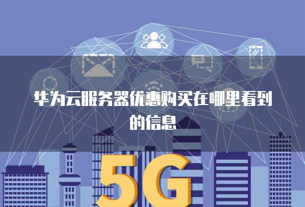 华为云服务器优惠购买在哪里看到的信息