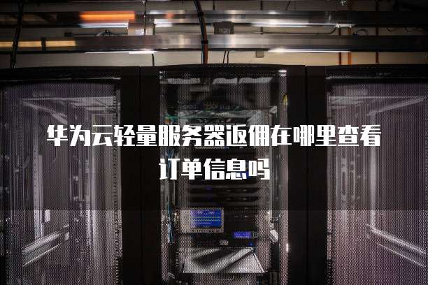 华为云轻量服务器返佣在哪里查看订单信息吗