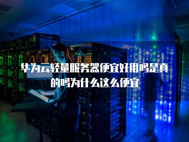 华为云轻量服务器便宜好用吗是真的吗为什么这么便宜
