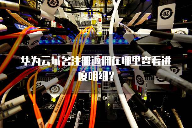 华为云域名注册返佣在哪里查看进度明细?