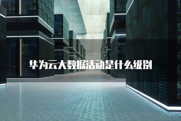 华为云大数据活动是什么级别