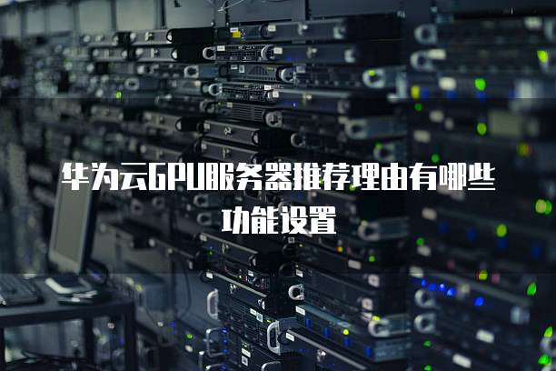 华为云GPU服务器推荐理由有哪些功能设置