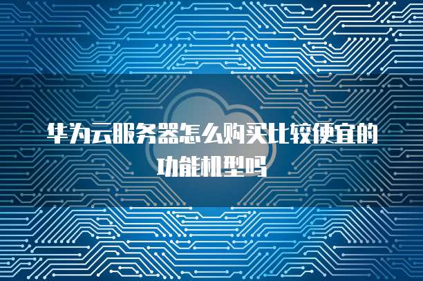 华为云服务器怎么购买比较便宜的功能机型吗