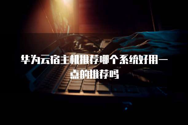 华为云宿主机推荐哪个系统好用一点的推荐吗