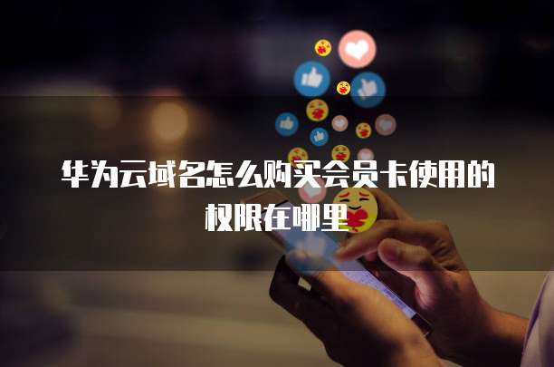华为云域名怎么购买会员卡使用的权限在哪里