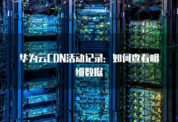 华为云CDN活动记录:如何查看明细数据