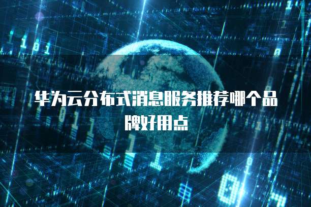 华为云分布式消息服务推荐哪个品牌好用点