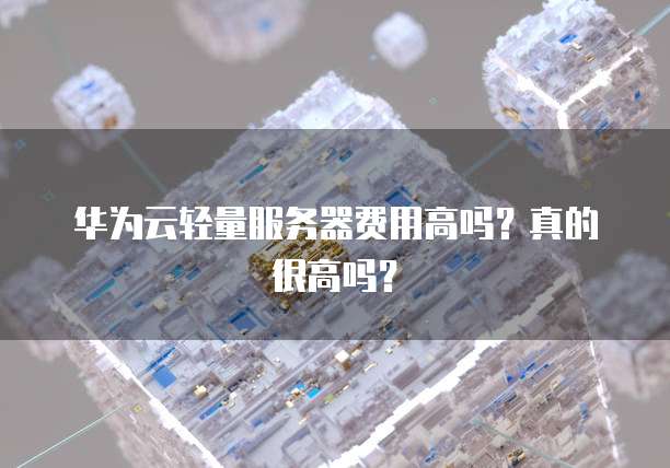 华为云轻量服务器费用高吗?真的很高吗?