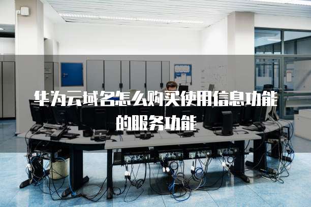 华为云域名怎么购买使用信息功能的服务功能