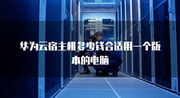 华为云宿主机多少钱合适用一个版本的电脑