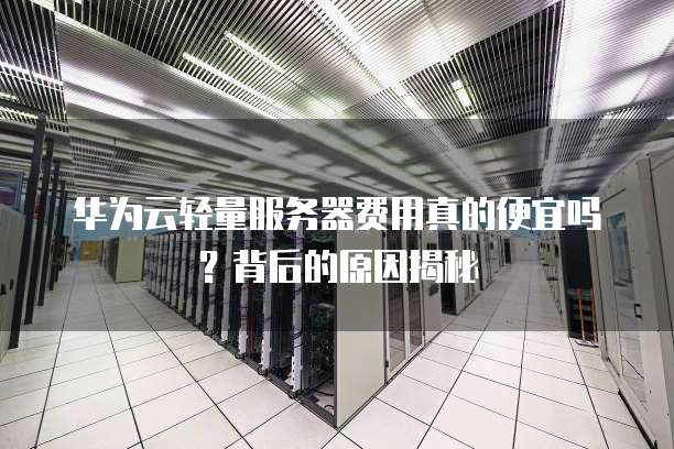 华为云轻量服务器费用真的便宜吗?背后的原因揭秘