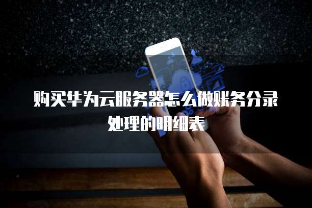 购买华为云服务器怎么做账务分录处理的明细表
