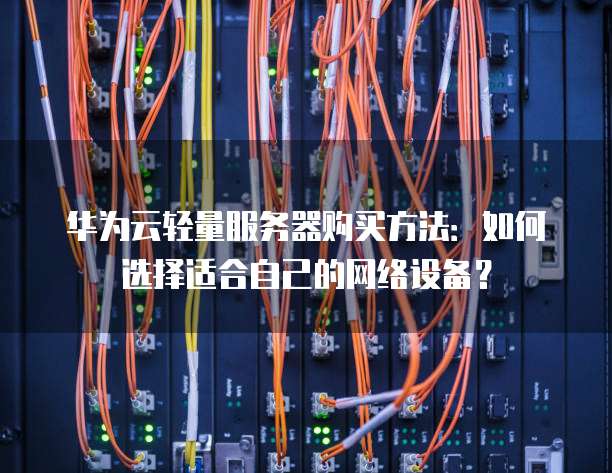 华为云轻量服务器购买方法:如何选择适合自己的网络设备?