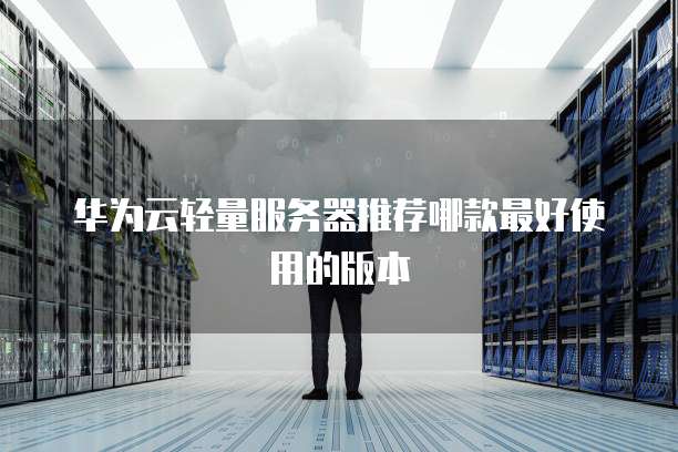 华为云轻量服务器推荐哪款最好使用的版本