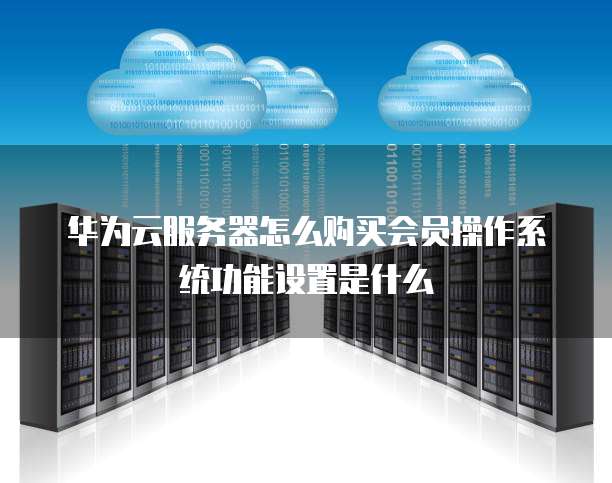 华为云服务器怎么购买会员操作系统功能设置是什么