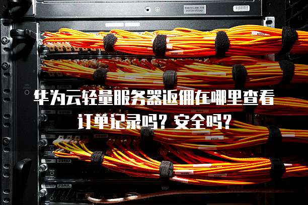 华为云轻量服务器返佣在哪里查看订单记录吗？安全吗？