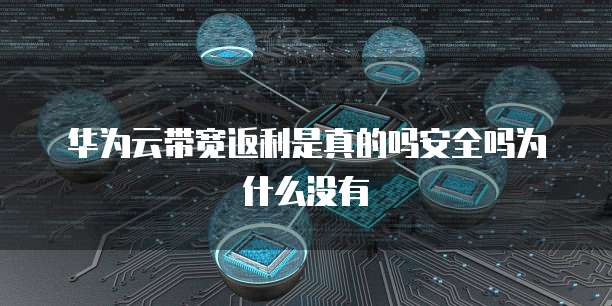 华为云带宽返利是真的吗安全吗为什么没有