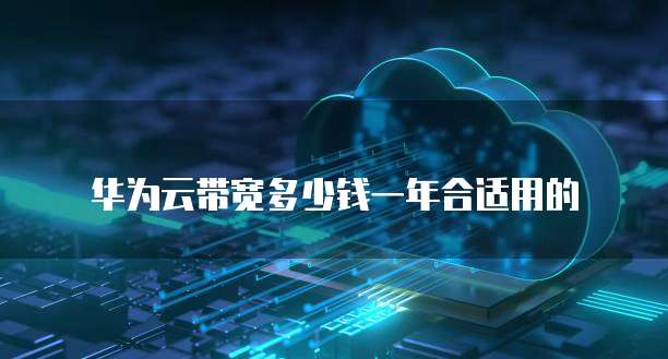 华为云带宽多少钱一年合适用的