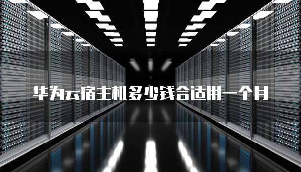 华为云宿主机多少钱合适用一个月