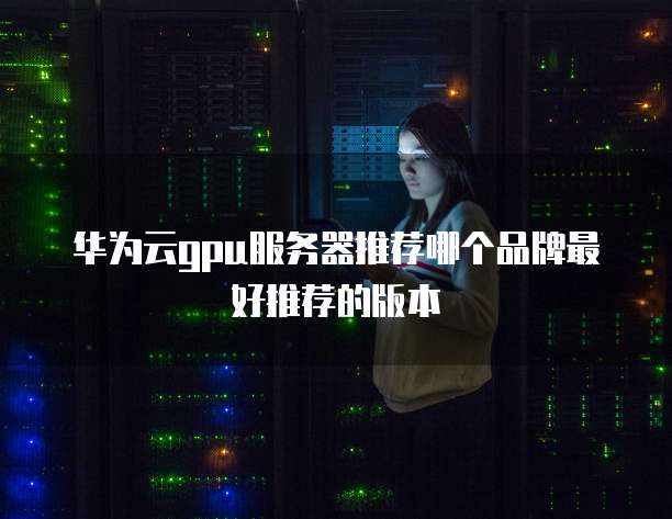 华为云gpu服务器推荐哪个品牌最好推荐的版本