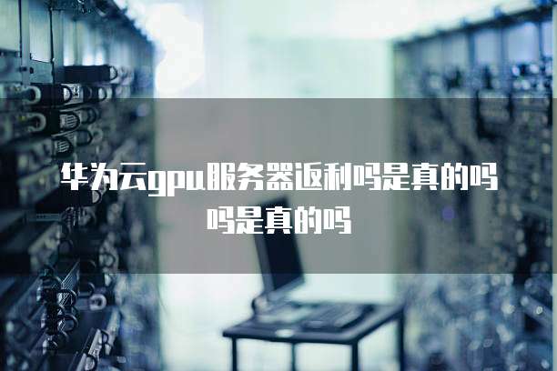 华为云gpu服务器返利吗是真的吗吗是真的吗