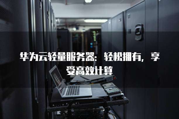华为云轻量服务器:轻松拥有,享受高效计算