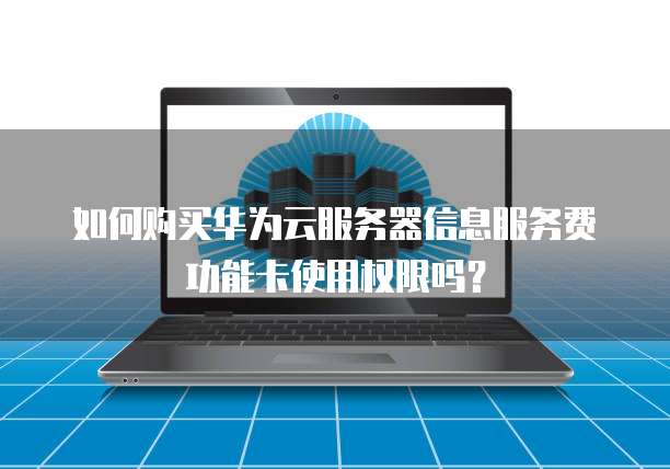 如何购买华为云服务器信息服务费功能卡使用权限吗?