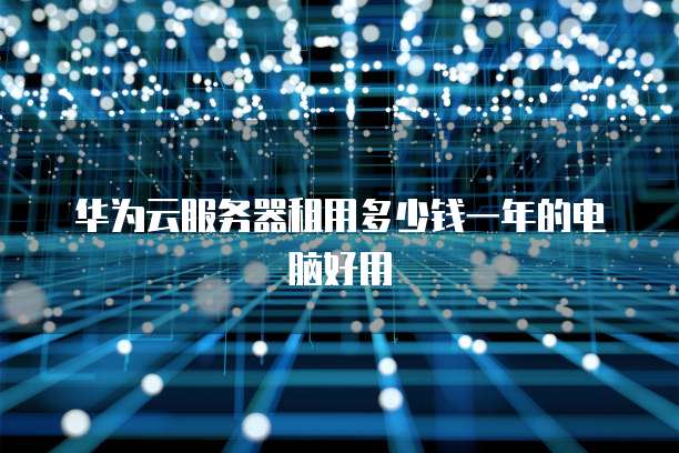 华为云服务器租用多少钱一年的电脑好用
