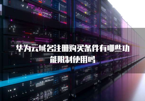 华为云域名注册购买条件有哪些功能限制使用吗