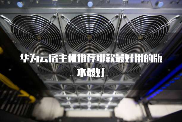 华为云宿主机推荐哪款最好用的版本最好