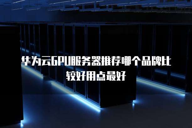 华为云GPU服务器推荐哪个品牌比较好用点最好