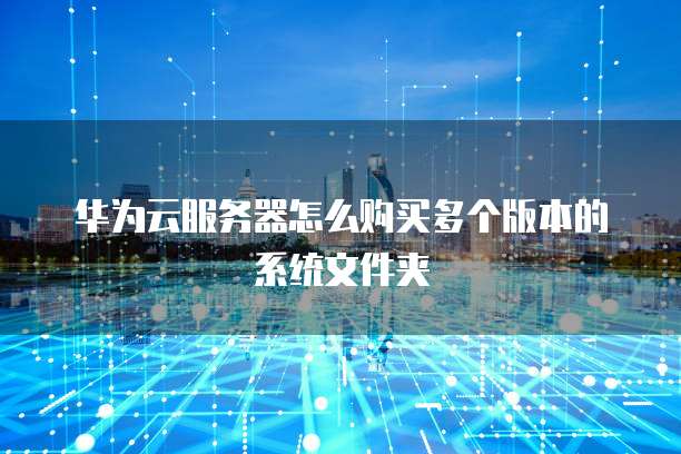 华为云服务器怎么购买多个版本的系统文件夹
