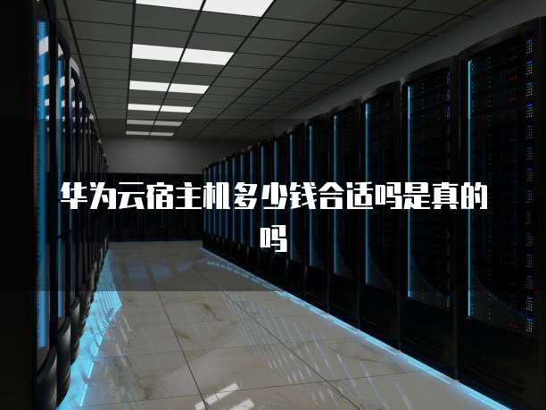 华为云宿主机多少钱合适吗是真的吗